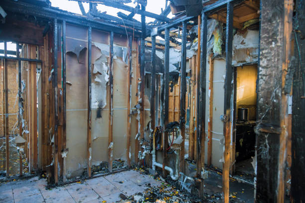 Professional Fire Damage Restoration technician working in Richwood, TX